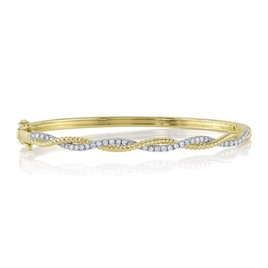 LaViano Fashion 14K Yellow Gold Diamond Bracelet