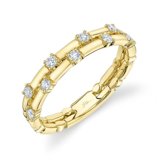 Shy Creation 14K Yellow Gold Diamond Ring