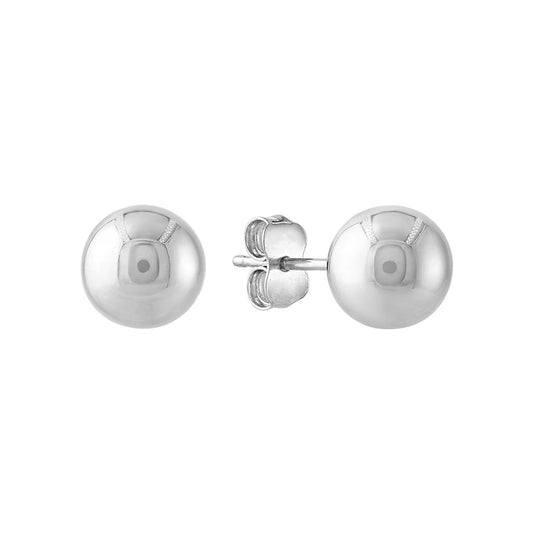 LaViano Fashuion 14K White Gold Ball Earrings 8MM