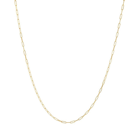 LaViano Fashion 18K Yellow Gold Paperclip Chain