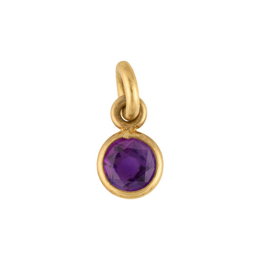 LaViano Fashion 18K Yellow Gold Bezel Set Amethyst
