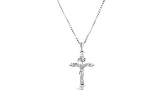 LaViano Fashion 14K White Gold Cross