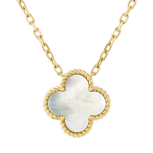 LaViano Fashion 14K Yellow Gold Mother of Pearl Necklace