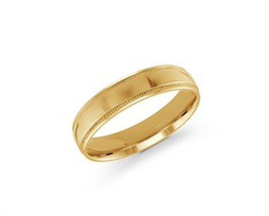 LaViano Fashion 14K Yellow Gold Wedding Band 5MM Size10