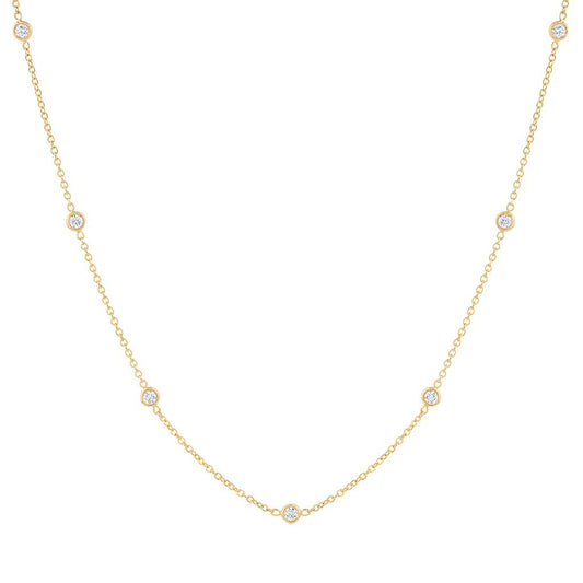 LaViano Fashion 18K Yellow Gold Diamond Necklace