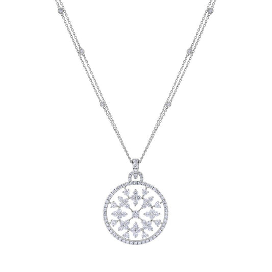 LaViano Fashion 18K White Gold Diamond Pendant