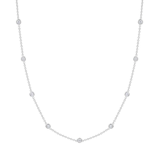 LaViano Fashion 18K White Gold Diamond Necklace