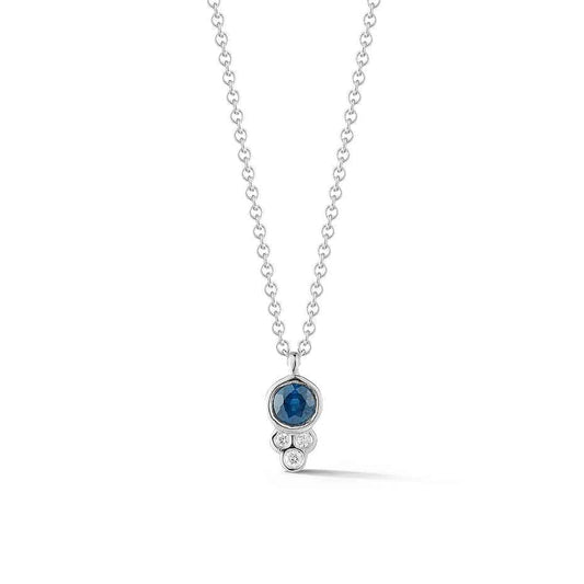 lavianojewelers - 14K White Gold Sapphire and Diamond