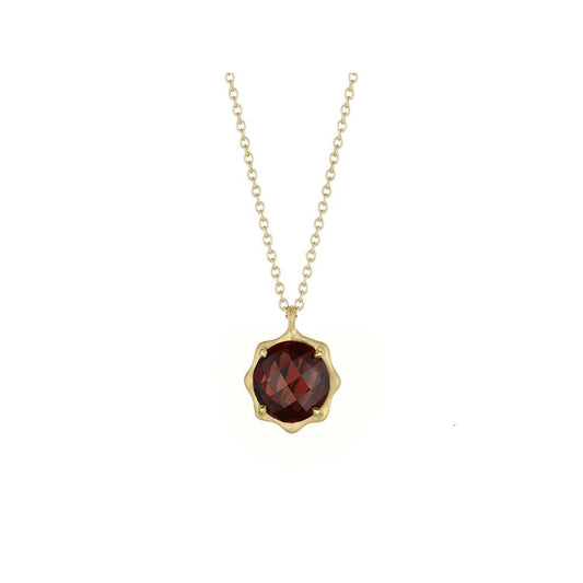 Carelle - 18K Yellow Gold Garnet January Birthstone Pendant