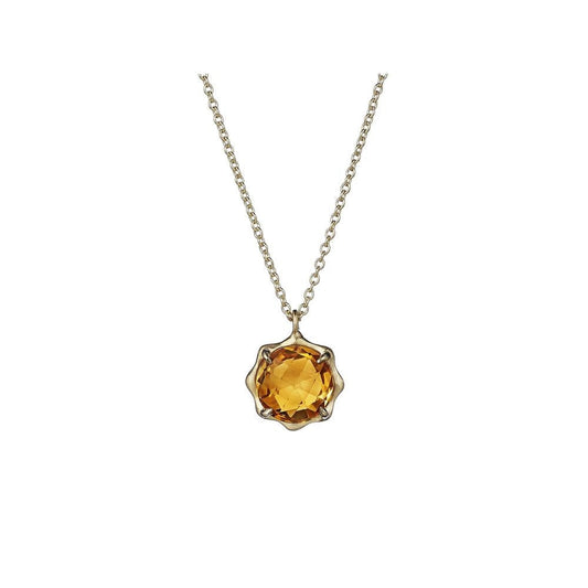 Carelle - 18K Yellow Gold Orange Citrine November Birthstone