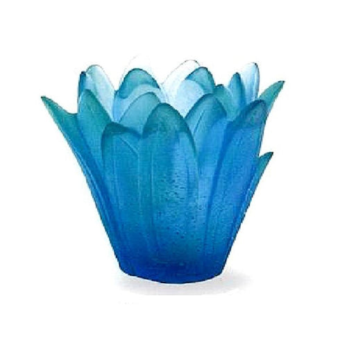 Daum Crystal - Medium Blue Daisy Vase | LaViano Jewelers NJ 