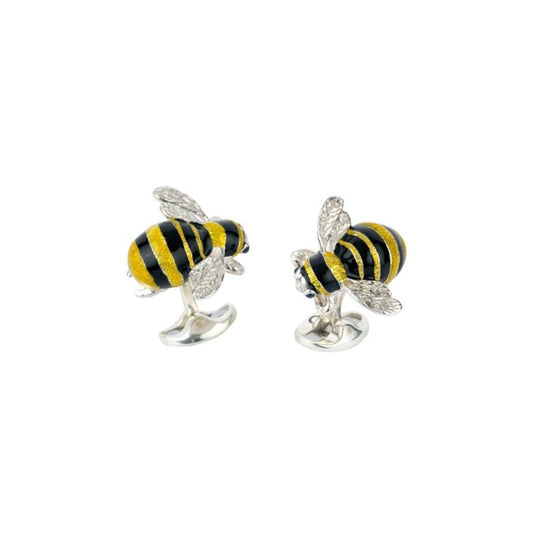 Deakin & Francis - Sterling Silver Bumble Bee Cufflinks |