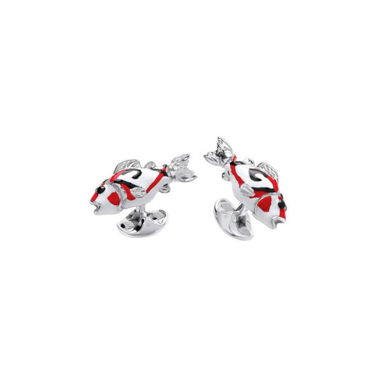 Deakin & Francis - Sterling Silver Koi Carp Cufflinks |