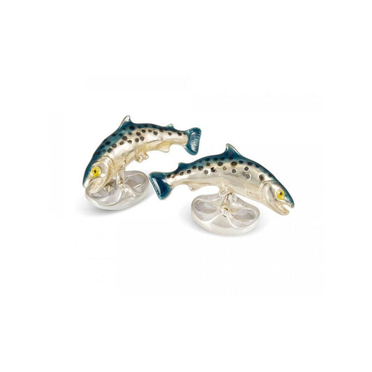 Deakin & Francis - Sterling Silver Salmon Cufflinks |