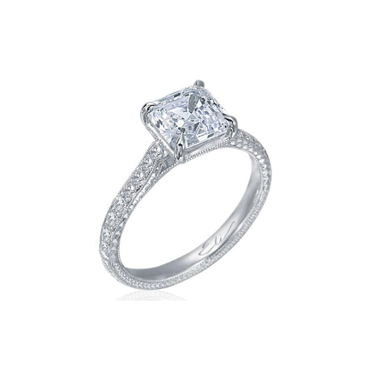 ELI Jewels - Platinum Semi Mounting Diamond Engagement Ring