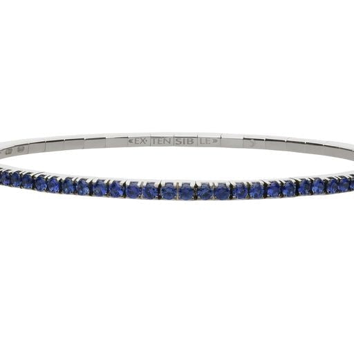 Extensible Bracelets - 18K White Gold Sapphire Bracelet |