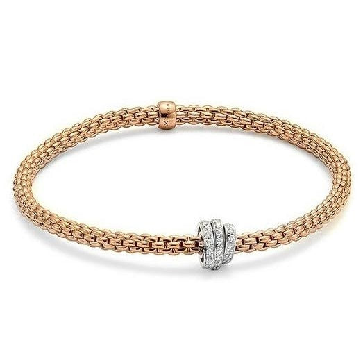 lavianojewelers - 18K Rose Gold Diamond Flex Bracelet |