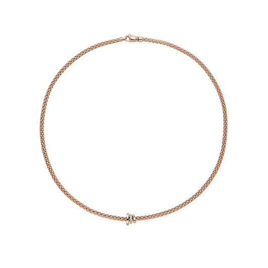 lavianojewelers - 18K Rose Gold Diamond Necklace | LaViano