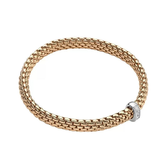 Fope Bracelets - 18K Two Tone Gold Bracelet with Diamonds