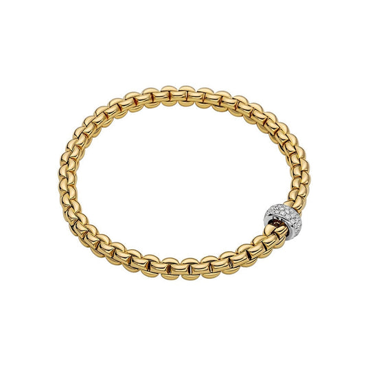 FOPE 18K Two Tone Gold Diamond Eka Bracelet