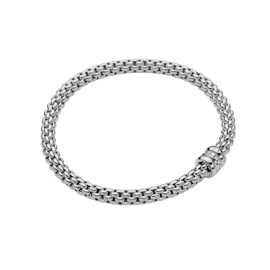 Fope Bracelets - 18K White Gold Bracelet with Diamonds #621B
