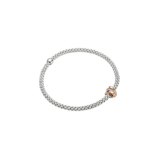 Fope Bracelets - 18K White Gold Bracelet with Diamonds #744B