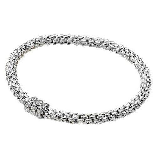 lavianojewelers - 18K White Gold Diamond Flex Bracelet |
