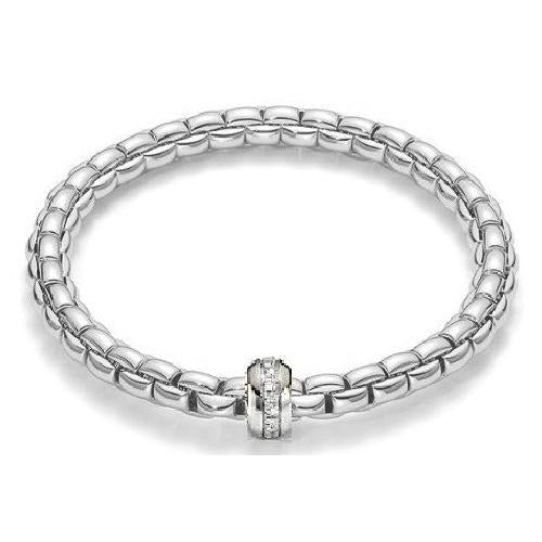 lavianojewelers - 18K White Gold Diamond Flex Bracelet |