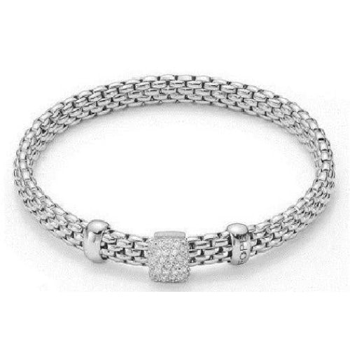 lavianojewelers - 18K White Gold Diamond Flex Bracelet |