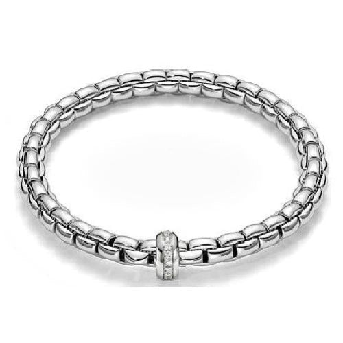 lavianojewelers - 18K White Gold Diamond Flex Bracelet |