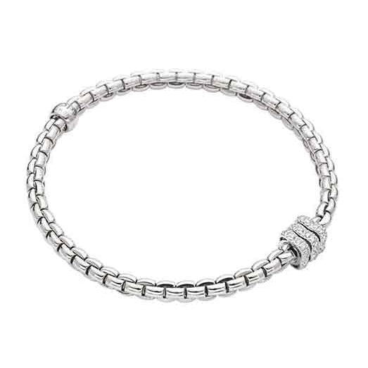 lavianojewelers - 18K White Gold Diamond Flex’It Bracelet |