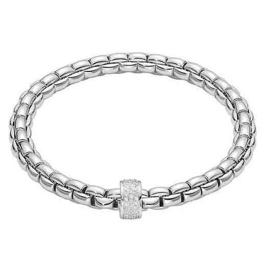 lavianojewelers - 18K White Gold Diamond Flex’It Bracelet |