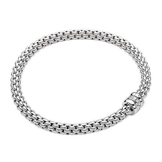 lavianojewelers - 18K White Gold Diamond Flex’It Bracelet |