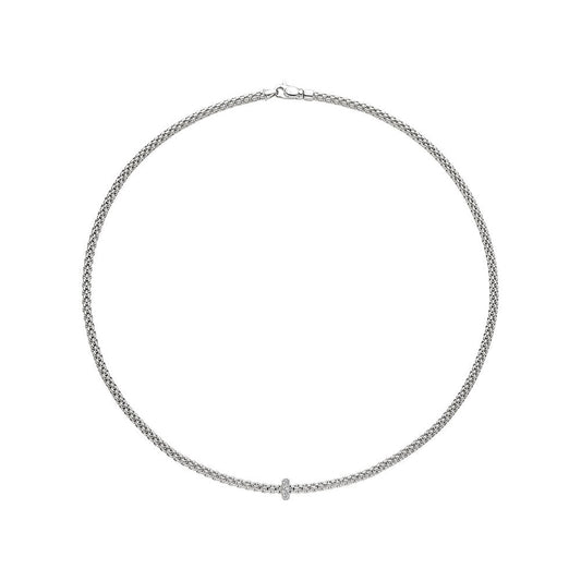 18K White Gold Diamond Prima Necklace