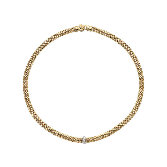 FOPE 18K Yellow Gold Diamond Prima Necklace