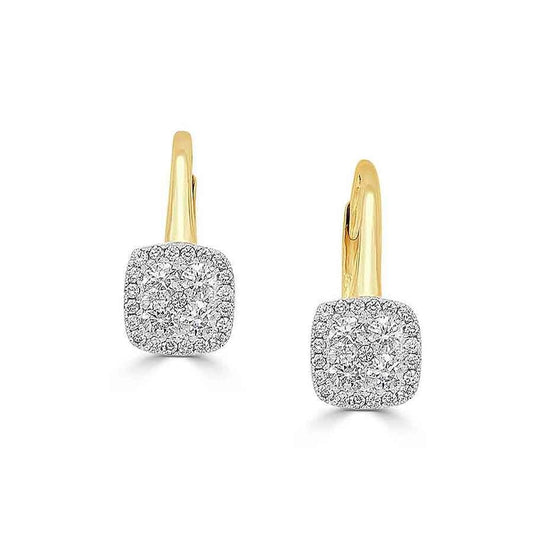 Frederic Sage - 14K Two Tone Diamond Earrings | LaViano