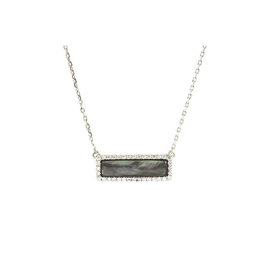Frederic Sage - 14K White Gold Diamond & Black Mother of