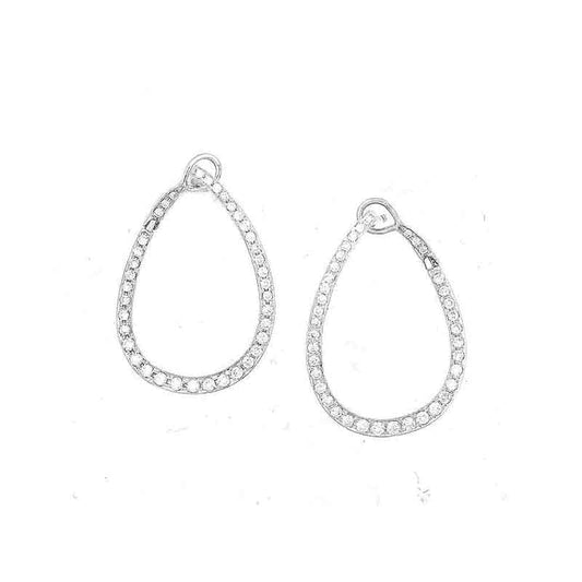 Frederic Sage - 14K White Gold Diamond Earrings | LaViano