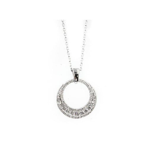 Frederic Sage - 14K White Gold Medium Diamond Pendant