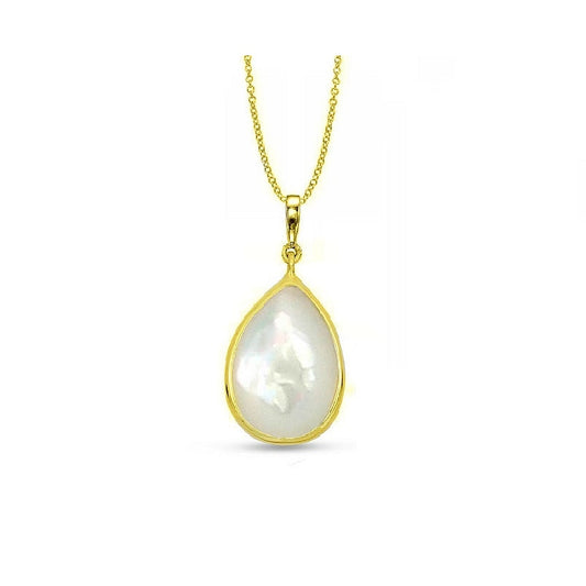 Frederic Sage - 14K Yellow Gold Mother of Pearl Necklace |
