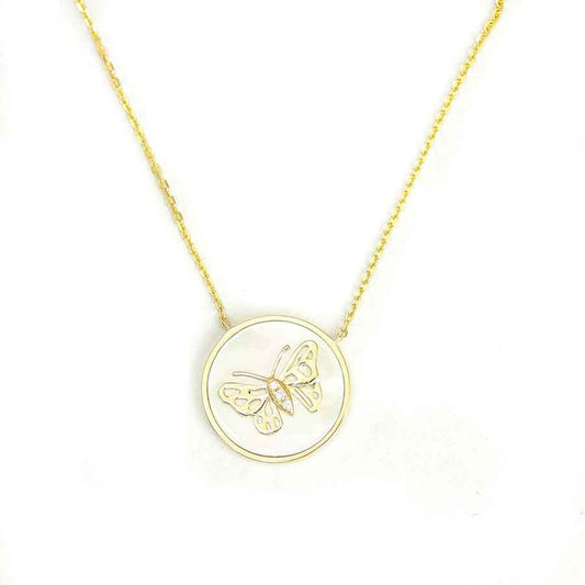 Frederic Sage - 14K Yellow Gold Mother of Pearl Necklace |