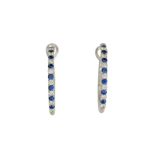 Frederic Sage - 18K White Gold Sapphire and Diamond Hoop