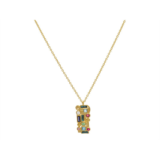 Gurhan Necklaces - 22K Yellow Gold Mixed Stones Necklace |