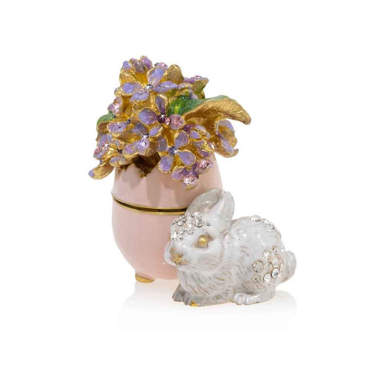 Jay Strongwater - Floret - Lilac Egg Bunny Box | LaViano