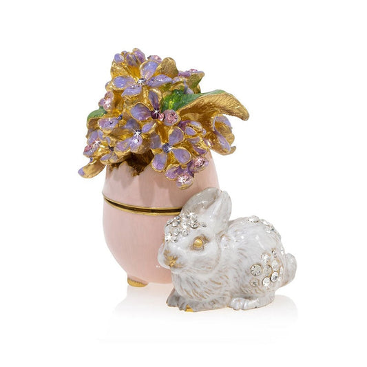 Jay Strongwater - Floret - Lilac Egg Bunny Box | LaViano