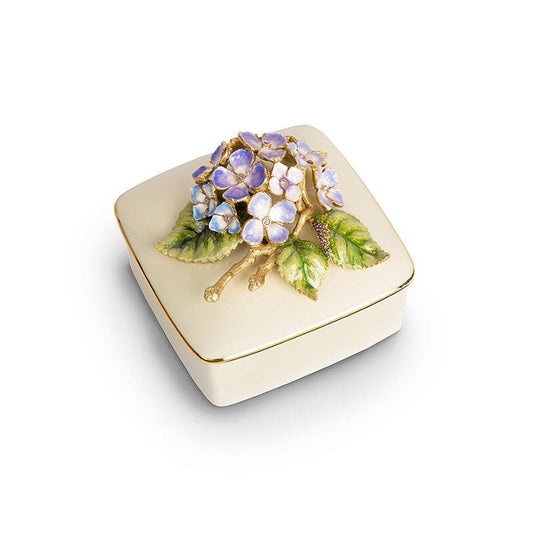 Jay Strongwater - Shaye Hydrangea Porcelain Box | LaViano