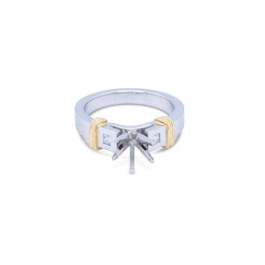 LaViano Jewelers Rings -.08cts 18K Yellow Gold and Platinum