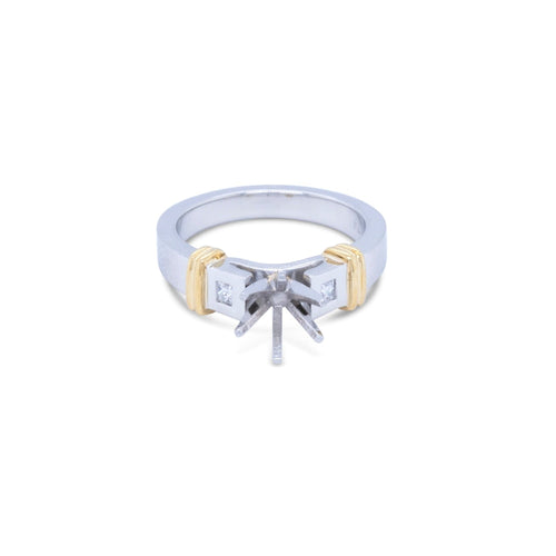 LaViano Jewelers Rings -.08cts 18K Yellow Gold and Platinum 