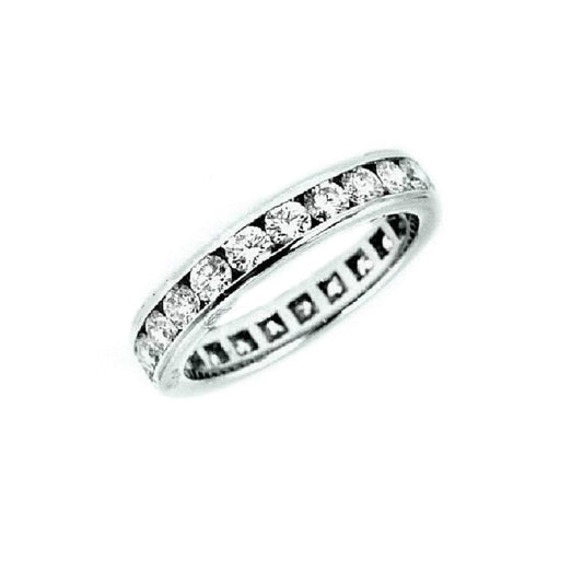 lavianojewelers - 18K White Gold Channel Set Diamond Band |