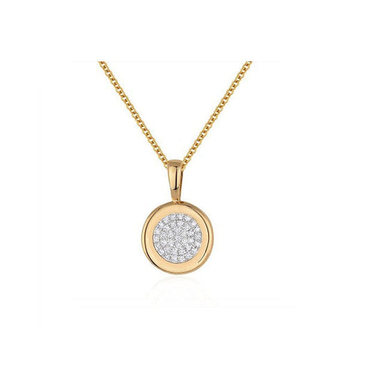 14K Rose Gold Pave Diamond Necklace